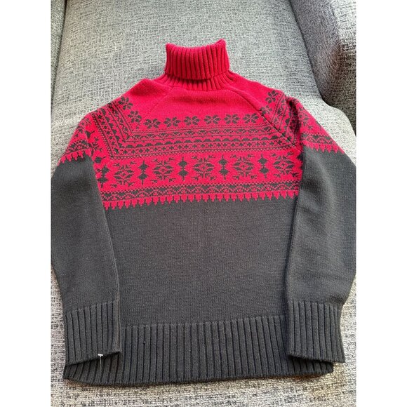 Red & Gray Fair Isle Turtleneck Sweater PM Petite By Studio Works - Picture 8 of 9
